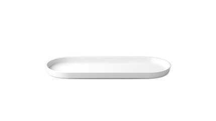 Minimalistic White Oval Tray for Home Decor and Organization