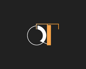 creative letter TQ or QT logo design template