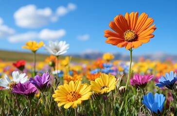 Obraz premium Vibrant Flower Field