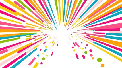 Fototapeta premium Vibrant Colorful Burst of Lines and Shapes for Dynamic Backgrounds