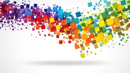 Abstract colorful square wave design.