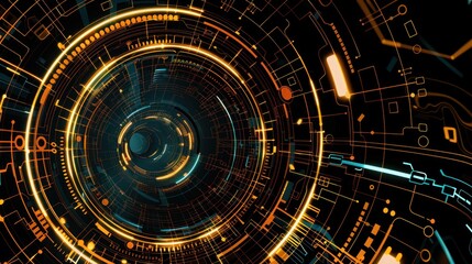 Fototapeta premium Abstract Futuristic Technology Background