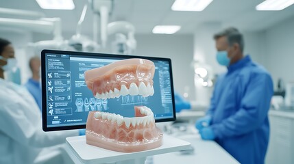 Clinical environment for dental procedure simulation 3d visualization in oral health education