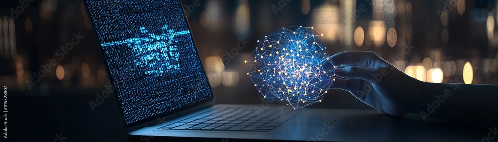 Aufkleber computer simulation of alloy properties visualized on a digital interface in a research lab