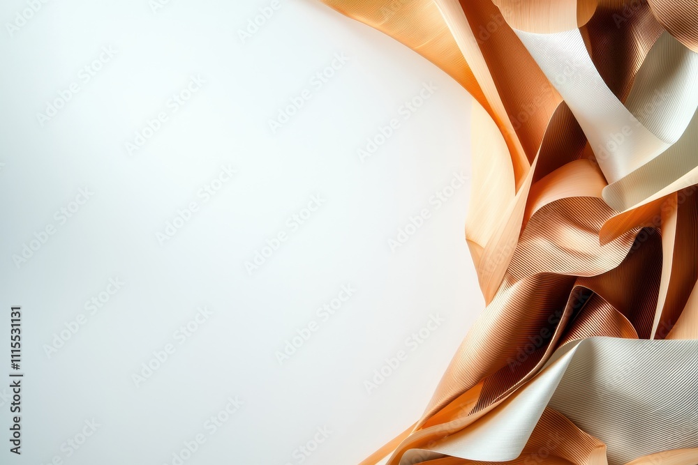 Poster Abstract Flowing Textures in Warm Hues with Soft Gradients