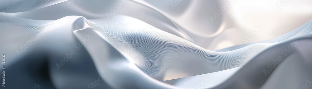 Poster soft white satin fabric background with elegant draping texture