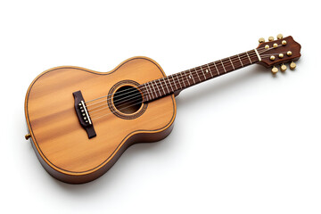 Fototapeta premium Acoustic Guitar with background white - AI Generated Image v.2
