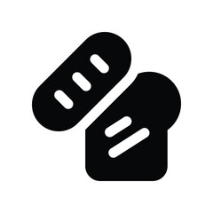bread icon. vector glyph icon for your website, mobile, presentation, and logo design.