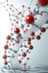 Obraz premium A 3D-rendered crystalline lattice showing atomic bonds and their relevance in strength enhancement technologies