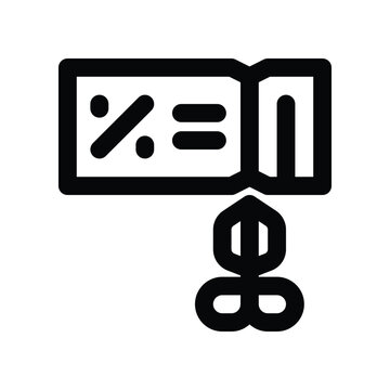 recommend clip art: coupon icon. vector line icon for your website, mobile, presentation, and logo design.
