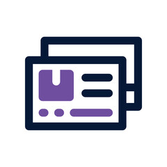 Obraz premium credit card icon. vector dual tone icon for your website, mobile, presentation, and logo design.