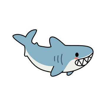 shark cartoon isolated