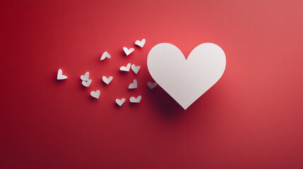 Valentine's Day Pink Heart Heart Connection Romantic Love 520