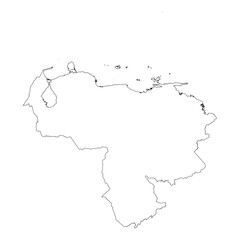 Fototapeta premium Venezuela blank outline map
