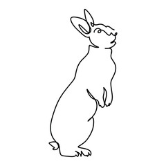 Christmas Winter Animals Line Art Vector Graphic Design Decoration