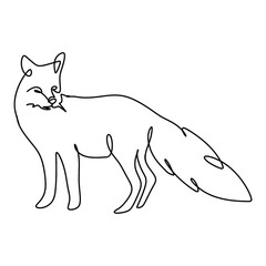 Christmas Winter Animals Line Art Vector Graphic Design Decoration