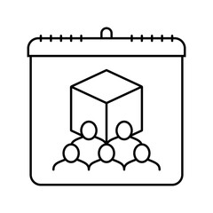 cooperatives international day line icon vector. cooperatives international day sign. isolated contour symbol black illustration