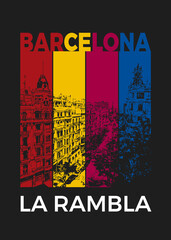 The Vibrant La Rambla in Barcelona, Spain
