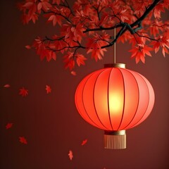 Chinese lantern with red lantern