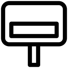 Fototapeta premium For rent sign. Editable stroke vector icon.