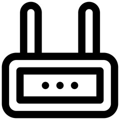 Obraz premium Internet access. Editable stroke vector icon.