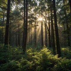 Obraz premium morning in the forest