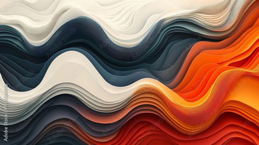 Poster abstract cartoon shapes with flowing lines create a dynamic visual experience in various colors