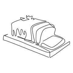 Winter Food Christmas Graphic Design Decoration  Line Art Vector