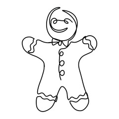 Winter Food Christmas Graphic Design Decoration  Line Art Vector