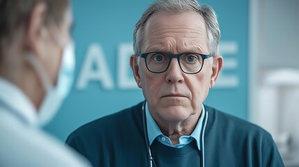 Fototapeta premium Professional healthcare consultation capturing patient dilemma in close-up image