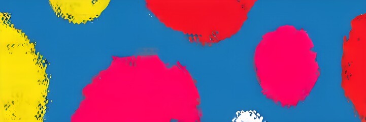 pop art wallpaper background in blue, yellow, pink and red hues
