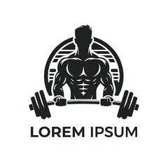 Fitness Gym logo design vector