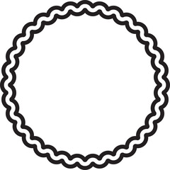 Blank Decorative Label Frame and Banner Line Illustration
