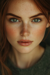 Fototapeta premium Stunning model gazing directly into the camera with confidence and allure