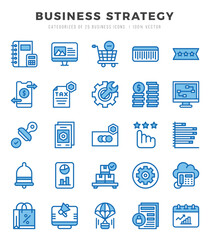Business Strategy. Two Color icons Pack. vector illustration.