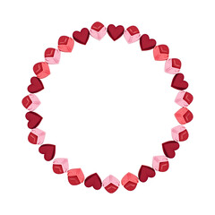 Obraz premium Valentine circle border png transparent background