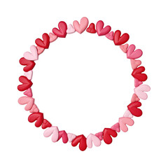 Obraz premium Valentine circle border png transparent background