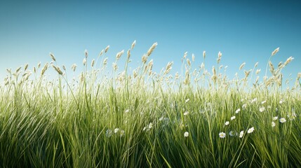 Obraz premium A meadow filled with tall