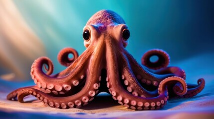 Large octopus with a big eye and a big mouth