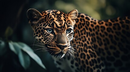 Obraz premium Majestic Leopard in the Wild: A Captivating Portrait