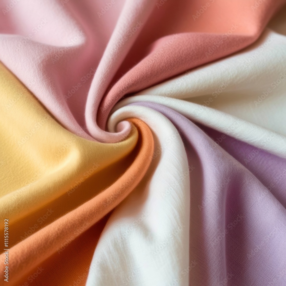 Poster piece of fabric with a white stripe and a pink stripe