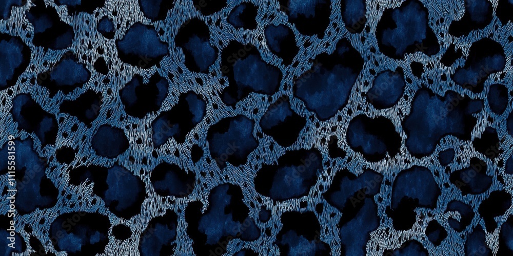 Poster blue and white patterned background with a lot of small dots