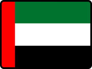 United Arab Emirates Flag Smooth rectangle icon