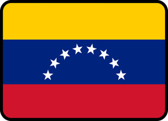 Venezuela Flag Rounded Rectangle Icon