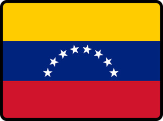 Venezuela Flag Smooth rectangle icon