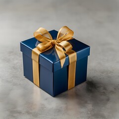 Obraz premium Gift box and gray background.