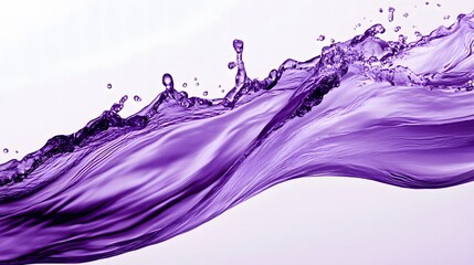 purple water splash isolated on white background