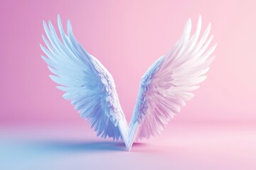 Obraz premium A colorful winged letter V and the wings are spread out