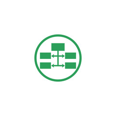 Obraz premium Flow chart icon isolated on transparent background