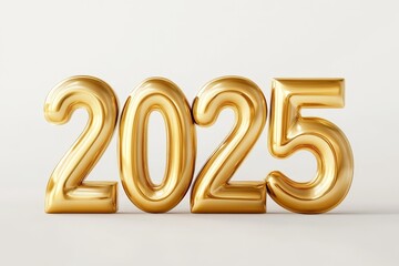 happy new year golden number design